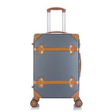 20''22''24''26''Abs Vintage Rolling Luggage Trolley Travel Bag Retro Suitcase With Spinner Wheels