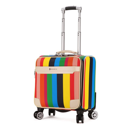 Fashion Trolley Luggage Universal Wheels 18 Travel Luggage Bag Fashion Portable Small Suitcase