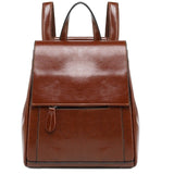 Vintage Small Backpack Female Split Leather Bagpack School Shoulder Bag For Adolescent Girls Preppy