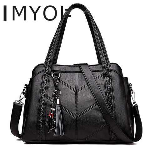 Top-Handle Bags Women Tassel Tote Luxury Spiraea Women Shoulder Messenger Bags Designer High