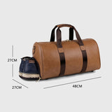 Genuine Leather Men Travel Bag Carry On Luggage Bags Men Leather Travel Duffel Weekend Bag Big Tote
