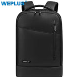 Weplus Backpack Leather 15.6 Men Backpack Inch Laptop Backpack Female Anti Theft Travel Bag