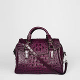 Gykaeo European And American Style Crocodile Pattern Tote Bag Women'S Large Capacity Genuine