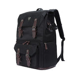 Bagsmart Camera Backpack Canvas Leather Backpack Multifunctional Waterproof Camera Bag Travel Bag