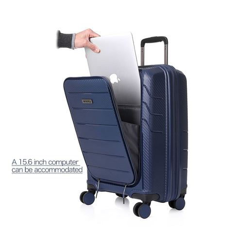 2018 New Travel High Quality Luggage Business Pvc Material Suitcase Rolling Spinner Wheels