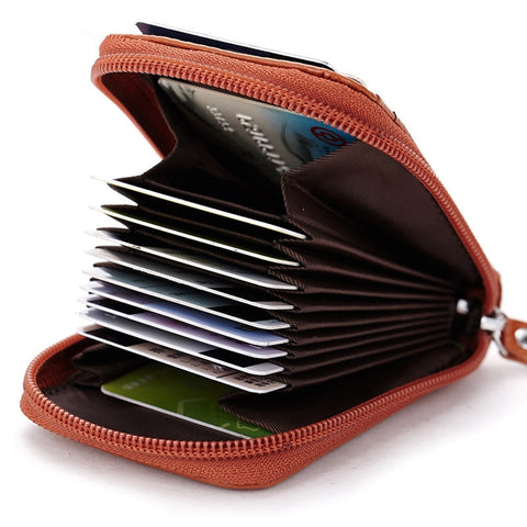Genuine Leather Credit Card Holders Organ Female Card Holder Wallet Women Business Cardholder