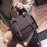 European Style Fashion New Women Handbags 2019 High Quality Matte Pu Leather Portable Shoulder