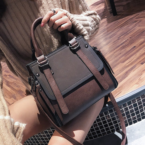 European Style Fashion New Women Handbags 2019 High Quality Matte Pu Leather Portable Shoulder