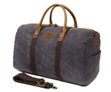 Men'S Travel Bags Luggage Duffel Bag Waterproof Canvas Overnight Bag Leather Weekend Oversized
