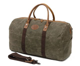 Men'S Travel Bags Luggage Duffel Bag Waterproof Canvas Overnight Bag Leather Weekend Oversized