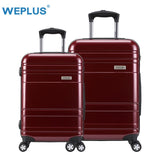 Weplus 2Pcs/Set Rolling Luggage Pc Travel Suitcase With Wheels Trolley Tas Lock Hardside Case Women