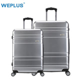 Weplus 2Pcs/Set Rolling Luggage Pc Travel Suitcase With Wheels Trolley Tas Lock Hardside Case Women