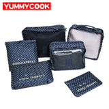 6Pcs Travel Clothes Storage Bags Shoes Toiletry Luggage Suitcase Organizer Set Cosmetic Wardrobe