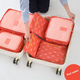 6Pcs Travel Clothes Storage Bags Shoes Toiletry Luggage Suitcase Organizer Set Cosmetic Wardrobe