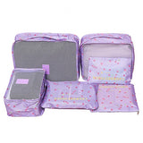 6Pcs Travel Clothes Storage Bags Shoes Toiletry Luggage Suitcase Organizer Set Cosmetic Wardrobe
