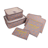 6Pcs Travel Clothes Storage Bags Shoes Toiletry Luggage Suitcase Organizer Set Cosmetic Wardrobe