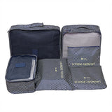 6Pcs Travel Clothes Storage Bags Shoes Toiletry Luggage Suitcase Organizer Set Cosmetic Wardrobe