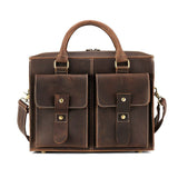 Durable Quality Crazy Horse Leather Men Bag High Grade Thicken Cowhide Handbag Vintage Genuine