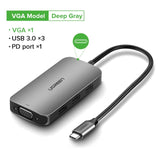 Ugreen Usb-C Thunderbolt 3 Dock Usb Type C To 3.0 Hub Hdmi Adapter For Macbook Huawei Mate 20 P20
