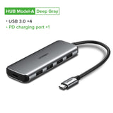 Ugreen Usb-C Thunderbolt 3 Dock Usb Type C To 3.0 Hub Hdmi Adapter For Macbook Huawei Mate 20 P20