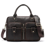 Mva Genuine Leather Bag Business Men Bags Male Leather Laptop Tote Briefcases Men Messenger Bags