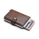 Weduoduo Pu Leather Metal Men Card Holder Rfid Aluminium High Quality Credit Card Holder With