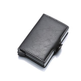 Weduoduo Pu Leather Metal Men Card Holder Rfid Aluminium High Quality Credit Card Holder With