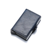 Weduoduo Pu Leather Metal Men Card Holder Rfid Aluminium High Quality Credit Card Holder With
