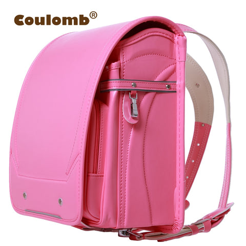 Coulomb Orthopedic Backpack For Children School Bag Kids & Baby Randoseru Japanese Pu Hasp