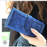 2019 Fashion Retro Matte Stitching Leather Wallet Women Long Purse Clutch Women Casual Hasp