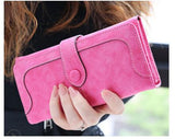 2019 Fashion Retro Matte Stitching Leather Wallet Women Long Purse Clutch Women Casual Hasp