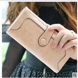 2019 Fashion Retro Matte Stitching Leather Wallet Women Long Purse Clutch Women Casual Hasp