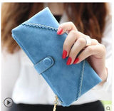 2019 Fashion Retro Matte Stitching Leather Wallet Women Long Purse Clutch Women Casual Hasp