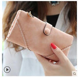 2019 Fashion Retro Matte Stitching Leather Wallet Women Long Purse Clutch Women Casual Hasp