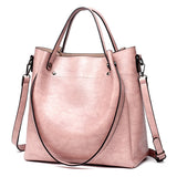 Acelure Casual Large Capacity Women Tote Shoulder Bag Pu Leather Ladies Bucket Handbag Messenger