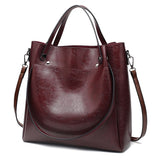 Acelure Casual Large Capacity Women Tote Shoulder Bag Pu Leather Ladies Bucket Handbag Messenger