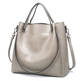 Acelure Casual Large Capacity Women Tote Shoulder Bag Pu Leather Ladies Bucket Handbag Messenger
