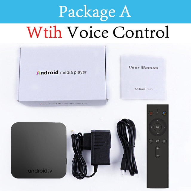 Mecool Km9 Android 8.1 Smart Tv Box S905X2 4Gb Ddr4 Ram 32Gb Rom 2.4G/5G Wifi Bt 4.1 Voice