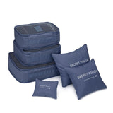 6 Pcs/Set Nylon Travel Bag Packing Cubes Set Organizer Luggage Bags Large Capacity Travel Hand
