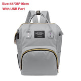 Fashion Usb Charging Mummy Diaper Bags Large Capacity Waterproof Travel Maternity Backpack Baby