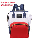 Fashion Usb Charging Mummy Diaper Bags Large Capacity Waterproof Travel Maternity Backpack Baby