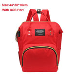 Fashion Usb Charging Mummy Diaper Bags Large Capacity Waterproof Travel Maternity Backpack Baby