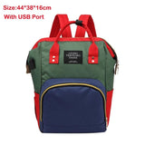 Fashion Usb Charging Mummy Diaper Bags Large Capacity Waterproof Travel Maternity Backpack Baby