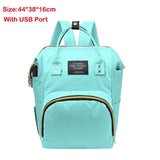 Fashion Usb Charging Mummy Diaper Bags Large Capacity Waterproof Travel Maternity Backpack Baby