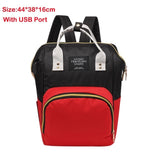 Fashion Usb Charging Mummy Diaper Bags Large Capacity Waterproof Travel Maternity Backpack Baby