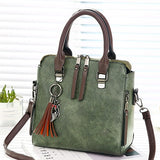 Swdf Leather Ladies Handbags Women Messenger Bags Totes Tassel Designer Crossbody Shoulder Bag