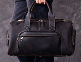 Aetoo  2019 New Vintage Men'S Travel Bag Genuine Leather Crazy Horse Leather Men'S Large Travel Bag