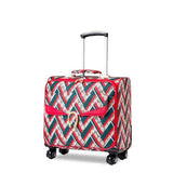 16" Inch Rolling Luggage,Pu Leather Suitcase Bag,Women'S High-Quality Cabin Size Travel Box ,New