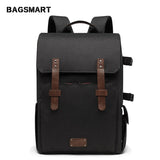 Bagsmart Multifunctional Camera Backpack For Slr/Dslr Cameras 15.6" Laptop Camera Bag With