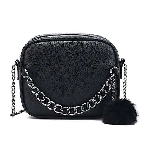 Small Designer Chain Women Bag Leather Handbag Messenger Bag Pu Shoulder Crossbody Bag With Plush